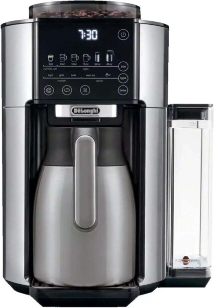 De’Longhi TrueBrew Automatic Coffee Maker with Thermal Carafe CAM51035M, SilverBlack