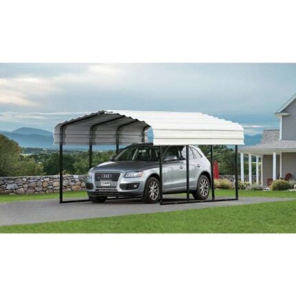 Arrow Galvanized Steel Carport 10 x 15 x 7 ft